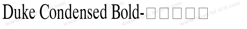 Duke Condensed Bold字体转换